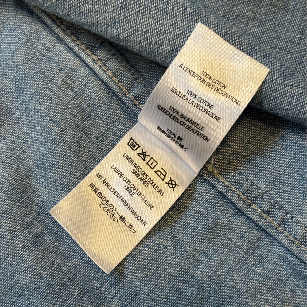 Supreme Light Blue Denim Shirt Jacket with Embroidered Logo - Picture 5 of 9